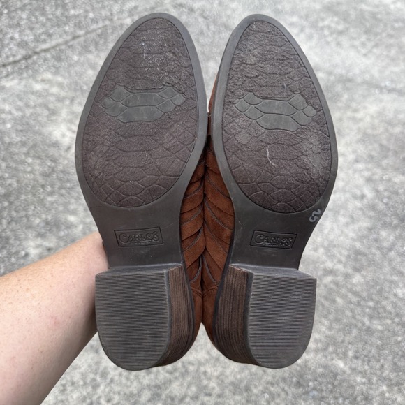 Carlos by Carlos Santana Vanna Women's 10 M Rust Brown Strappy Cut Out Booties - Picture 10 of 11